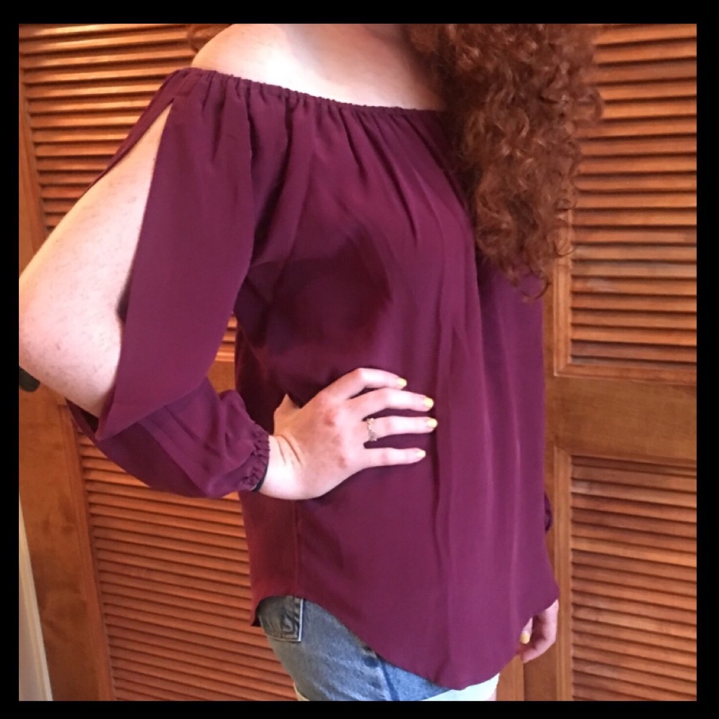 Nwtgorgeous Silk Off-The-Shoulder Top
